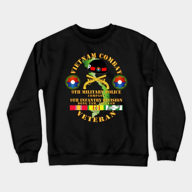 Vietnam Combat Veteran w 9th Military Police Co w 9th ID Crewneck Sweatshirt by twix123844